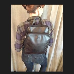 Vintage PERLINA Black Leather Backpack